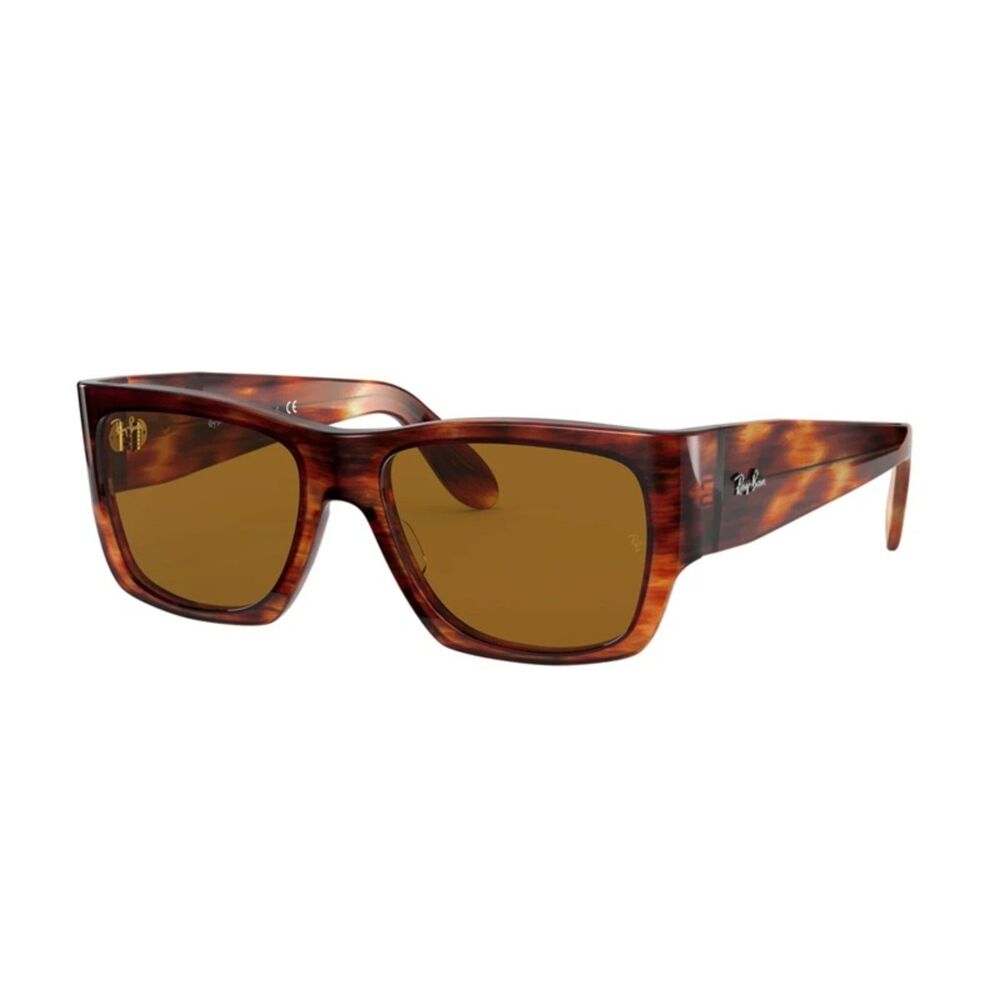 Ray-Ban RB2187 Nomad 954/33 STriped Brown Unisex Sunglasses - New with Box